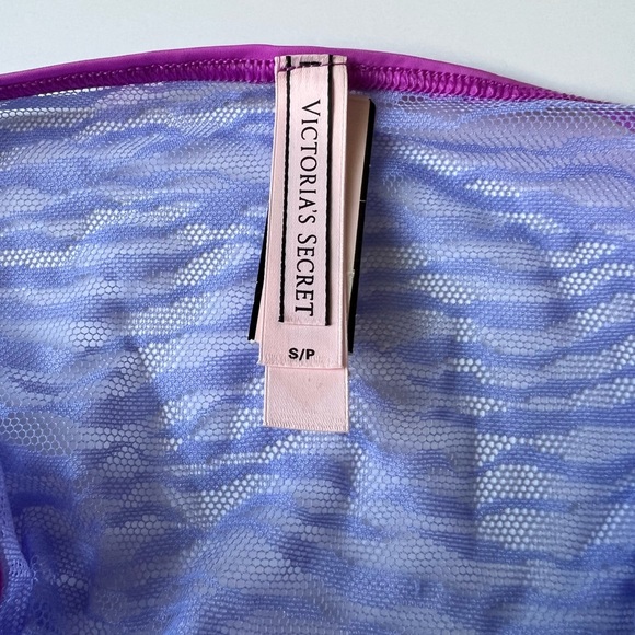 Victoria's Secret VTG Extra Low Rise Mesh Hiphugger Panty Purple Zebra Small NEW - Picture 4 of 4